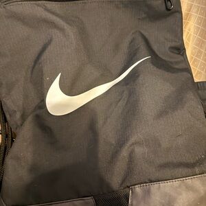 Nike Black Backpack with White Swoosh Logo